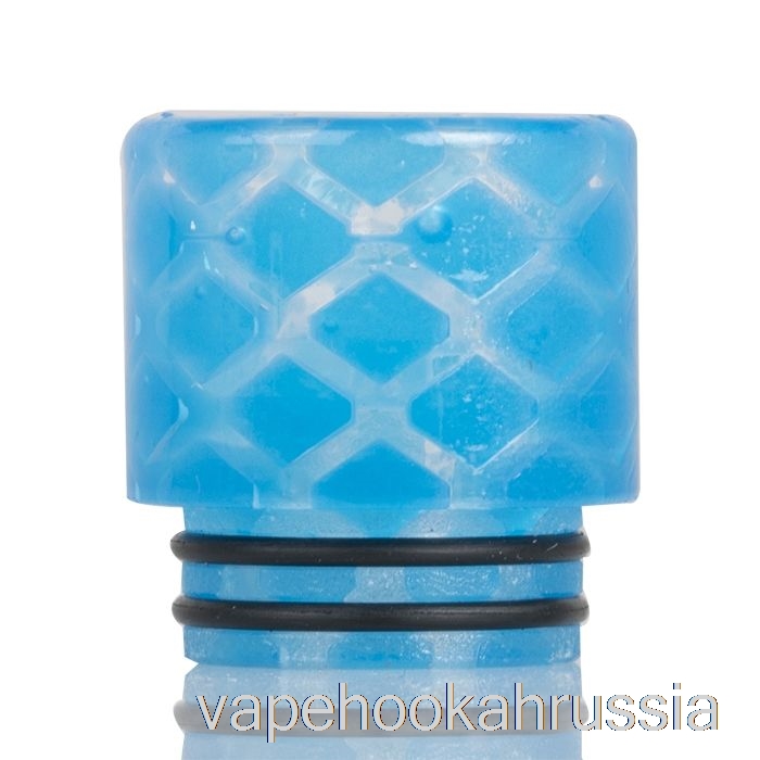 Vape Russia 810 прозрачный капельный наконечник из змеиной кожи, светло-синий